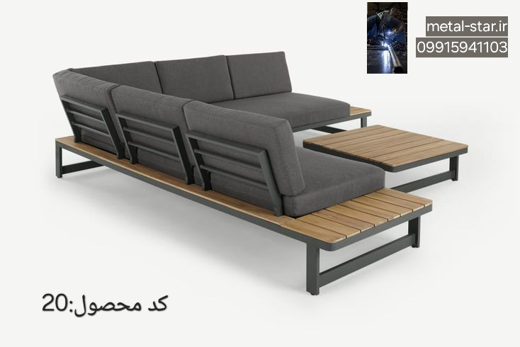 مبلمان باغی فضای باز ۵ نفره فلزی |کد 20